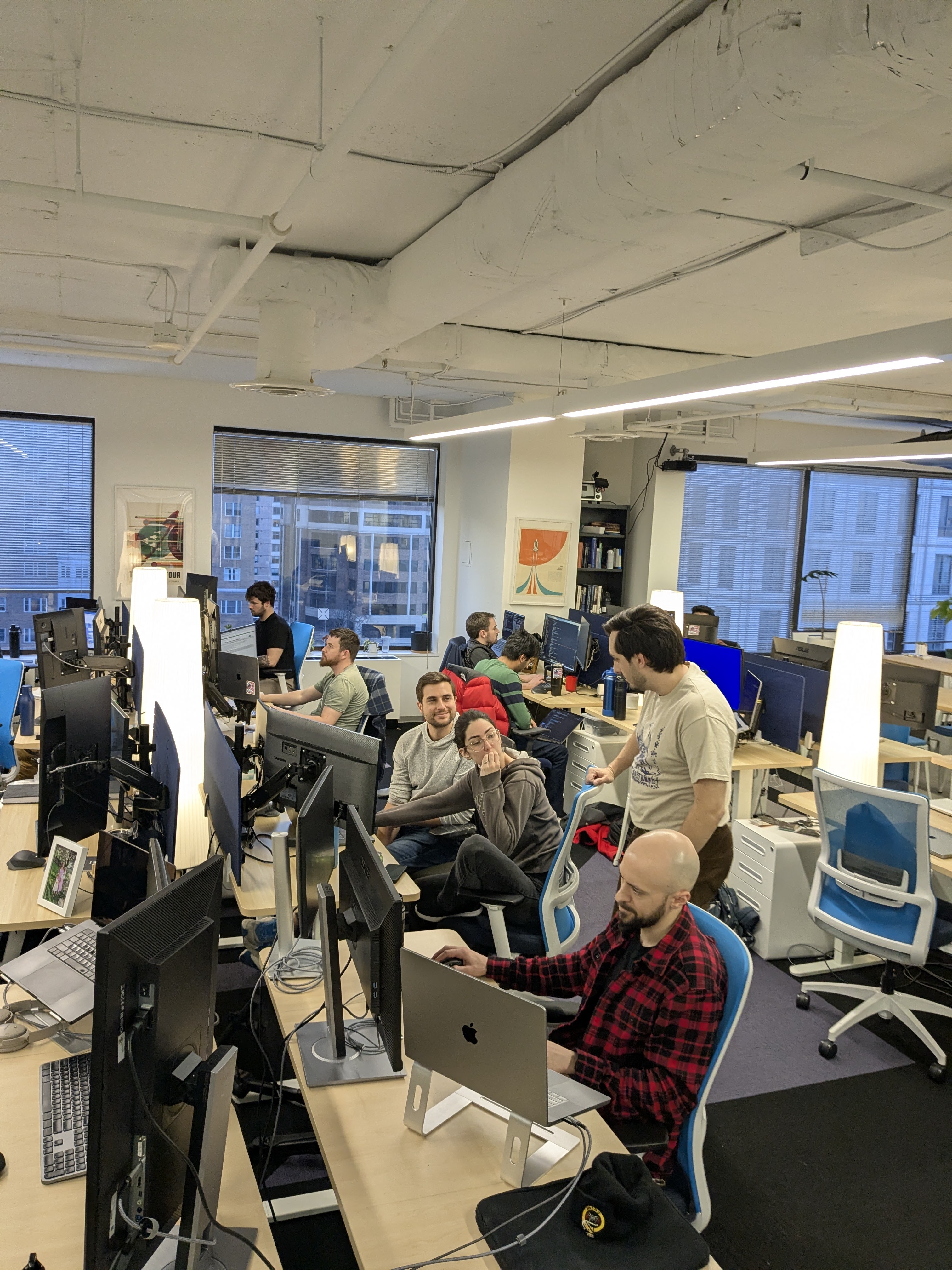 Engineers at work in the Arlington office